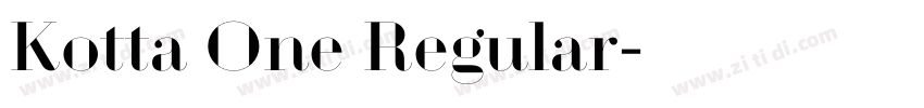 Kotta One Regular字体转换 Kotta One Regular字体转换